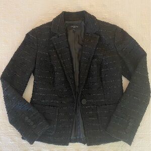 Talbots 6P Black Tweed Jacket